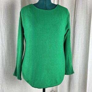 Michael Kors Sweater Women's Back Zip Green Size Medium Luxe Old Money Capsule